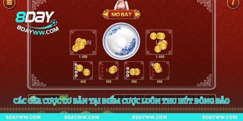 Các cửa cược cơ bản tại điểm cược luôn thu hút đông đảo bet thủ