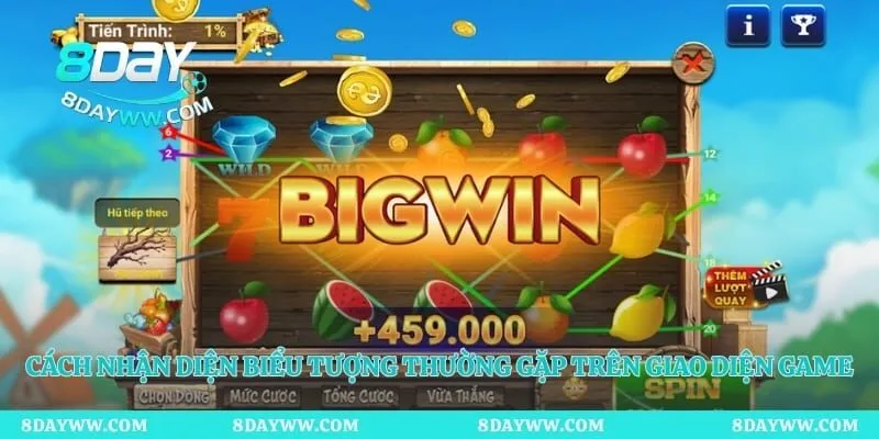Cách nhận diện biểu tượng thường gặp trên giao diện game nổ hũ