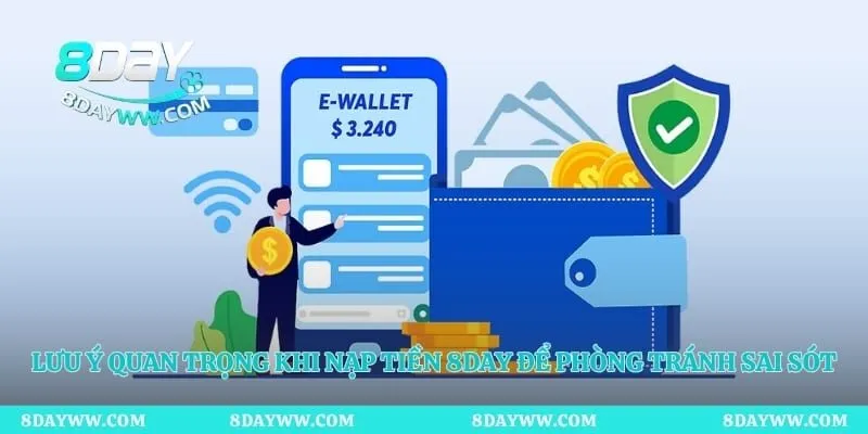 Lưu ý quan trọng khi nạp tiền 8day để phòng tránh sai sót